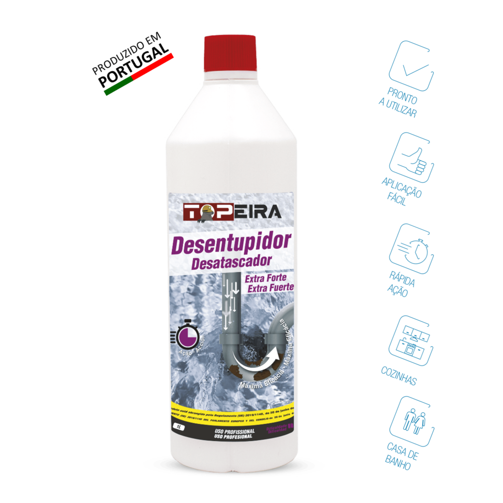 Desentupidor extra forte topeira – Topeira (Garrafa 1L)