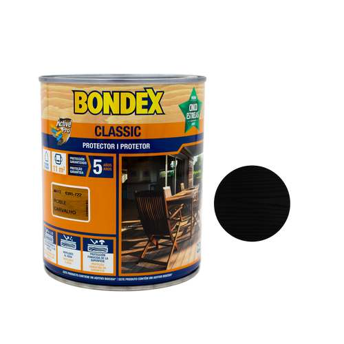 Protector classic preto mate - Bondex (Lata 750ml)
