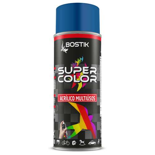 Spray acrílico super color azul tráfego - Bostik (Lata 400ml)