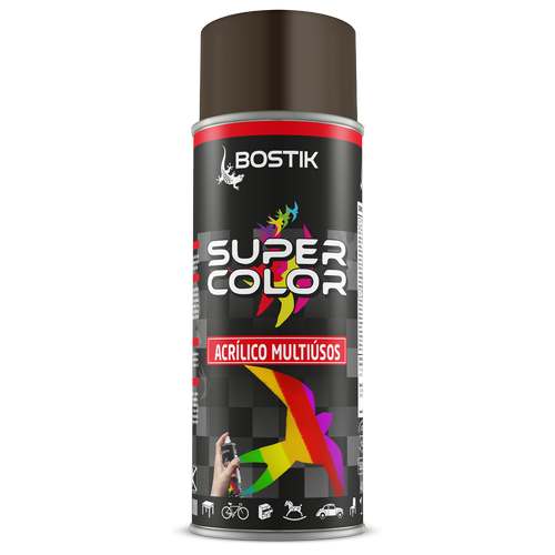 Spray acrílico super color castanho chocolate - Bostik (Lata 400ml)