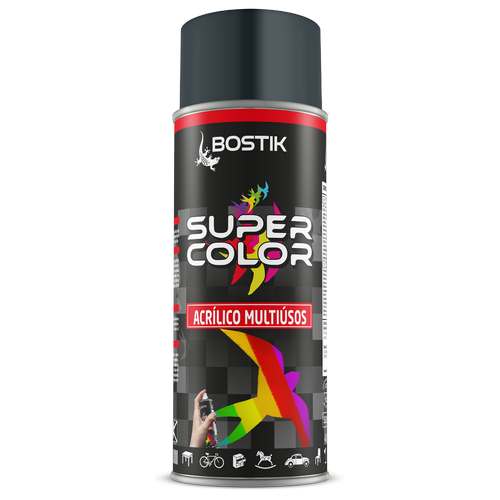 Spray acrílico super color cinza antracite - Bostik (Lata 400ml)