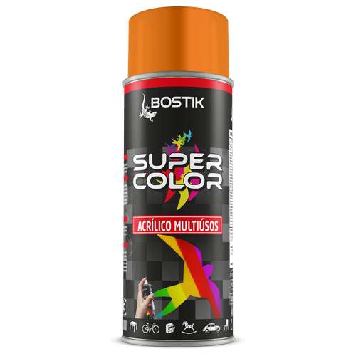 Spray acrílico super color laranja pastel - Bostik (Lata 400ml)