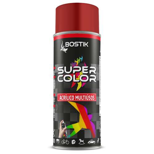 Spray acrílico super color vermelho rubi - Bostik (Lata 400ml)