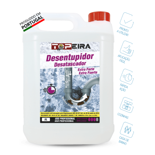 Desentupidor extra forte topeira – Topeira (Jerrican 5L)
