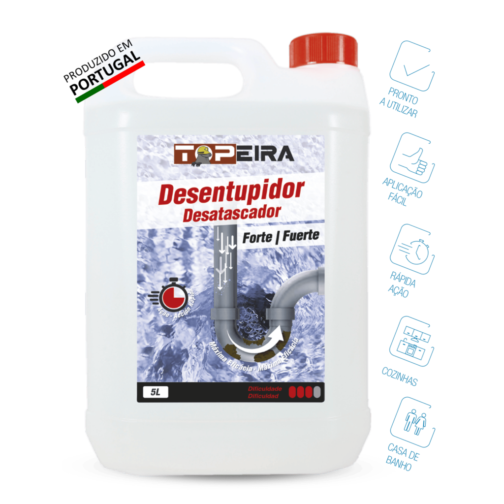Desentupidor forte topeira - Topeira (Jerrican 5L)