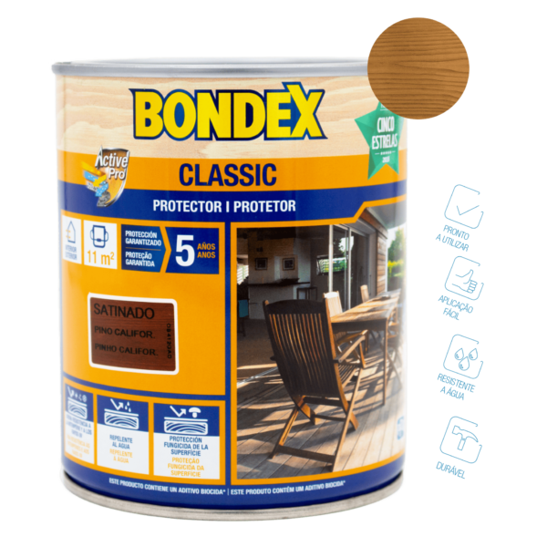 Protetor classic carvalho acetinado – Bondex (Lata 750ml)