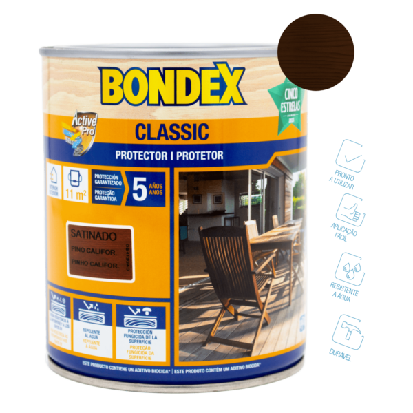 Protetor classic macassar acetinado – Bondex (Lata 750ml)