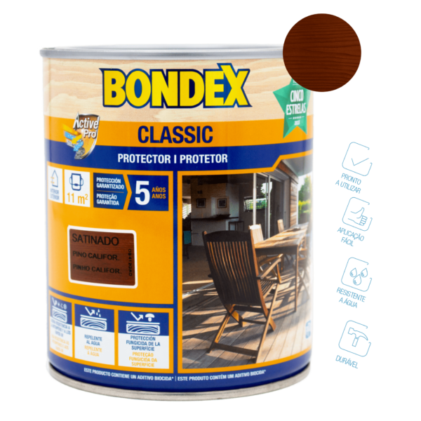 Protetor classic pinho califórnia acetinado – Bondex (Lata 750ml)