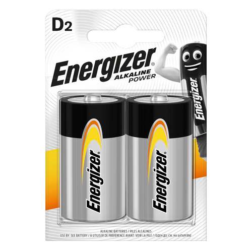 Pilhas alcalinas D - Energizer (Blister 2)