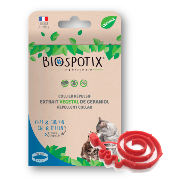 Coleira antiparasitas para gato Biospotix 35 cm