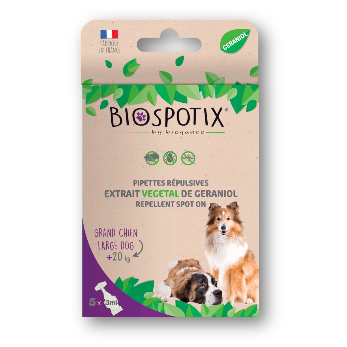 Pipetas antiparasitas para cão grande Biospotix 3x3ml