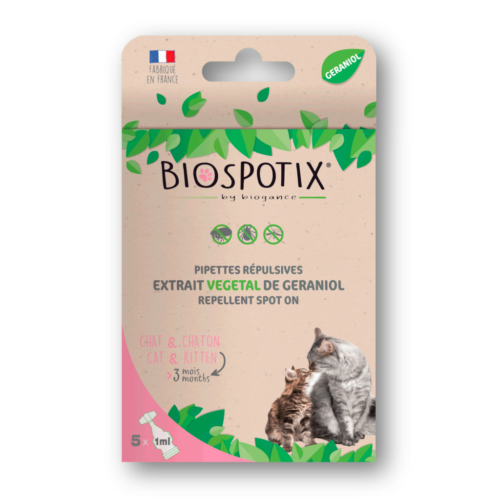 Pipetas antiparasitas para gato Biospotix 5x1ml