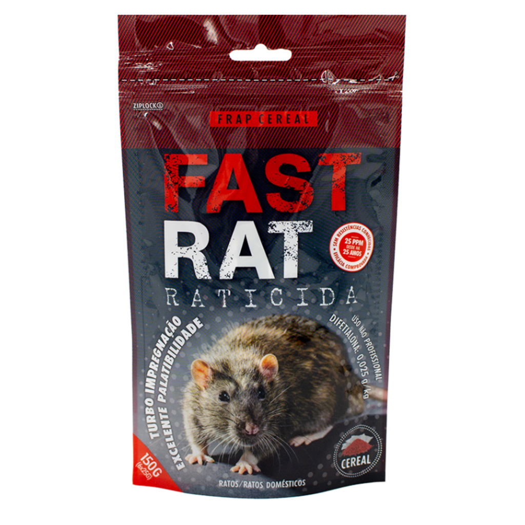 Raticida Cereal - Fastrat (Saqueta 150g)