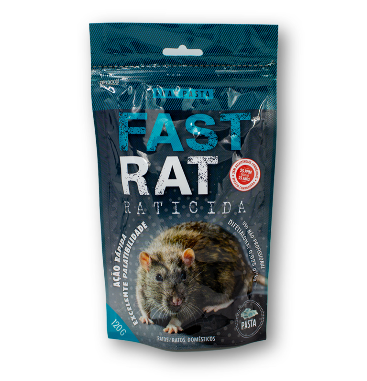 Raticida Pasta - Fastrat (Saqueta 120g)