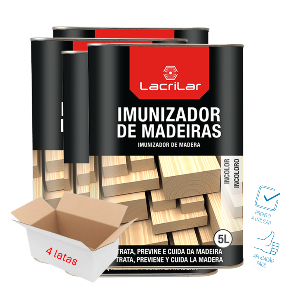 Imunizador de Madeiras Incolor – Lacrilar (4 Latas de 5L)