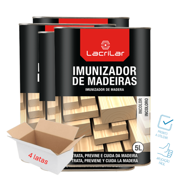 Imunizador de Madeiras Incolor – Lacrilar (4 Latas de 5L)