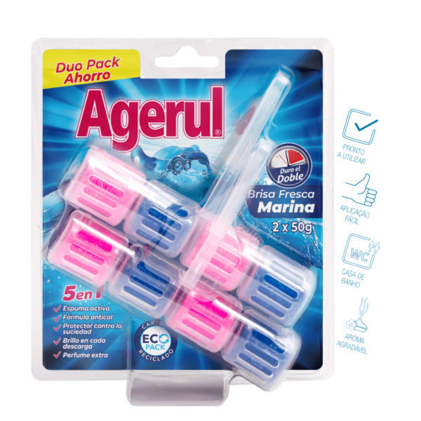 Bloco WC Brisa Frescura Marinha – Agerul (2 blocos x 50g)