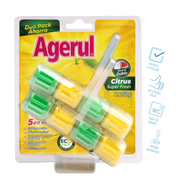 Bloco WC Brisa Limão – Agerul (2 blocos x 50g)