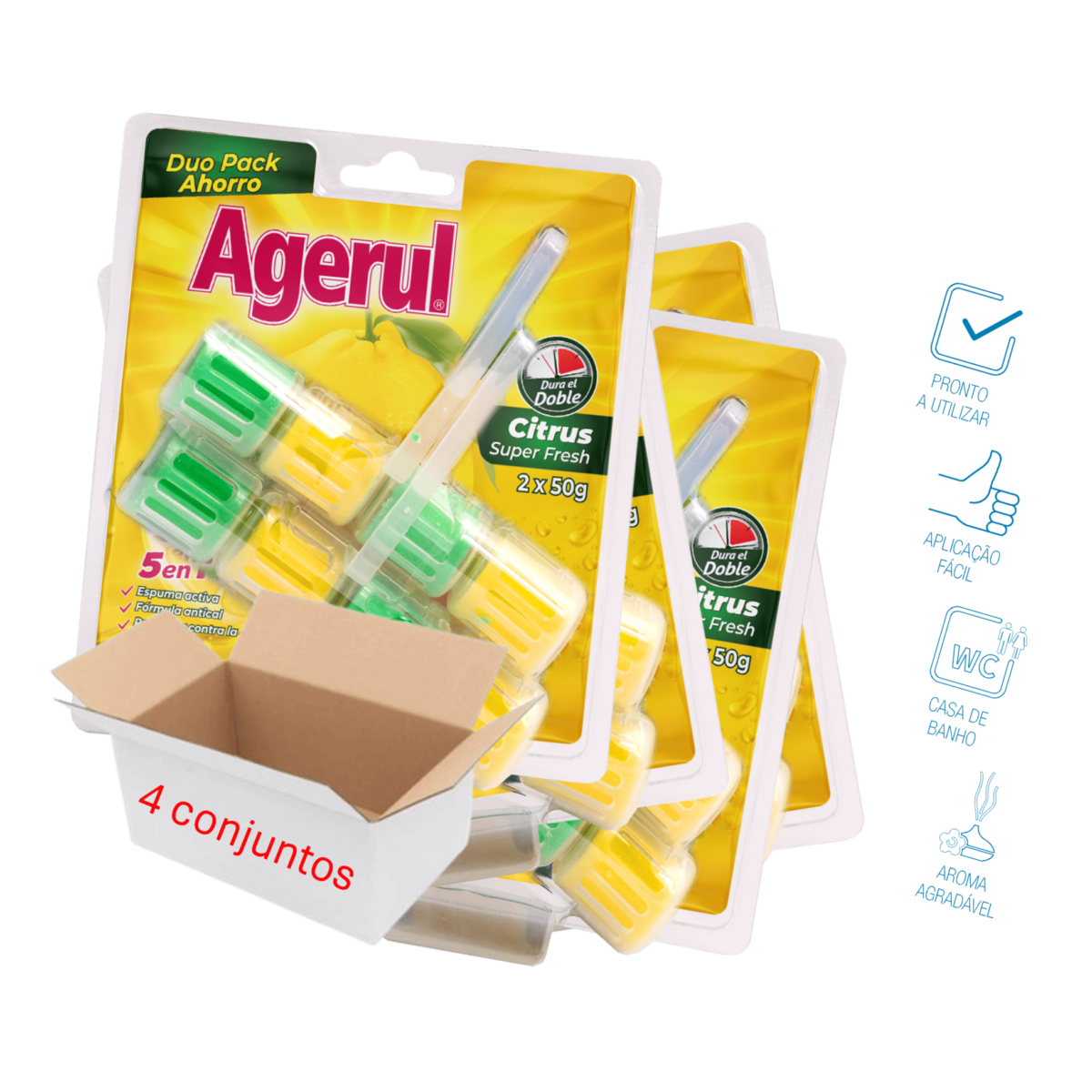 Bloco Sanitário Brisa Limão – Agerul (2 blocos x 50g x 4un)