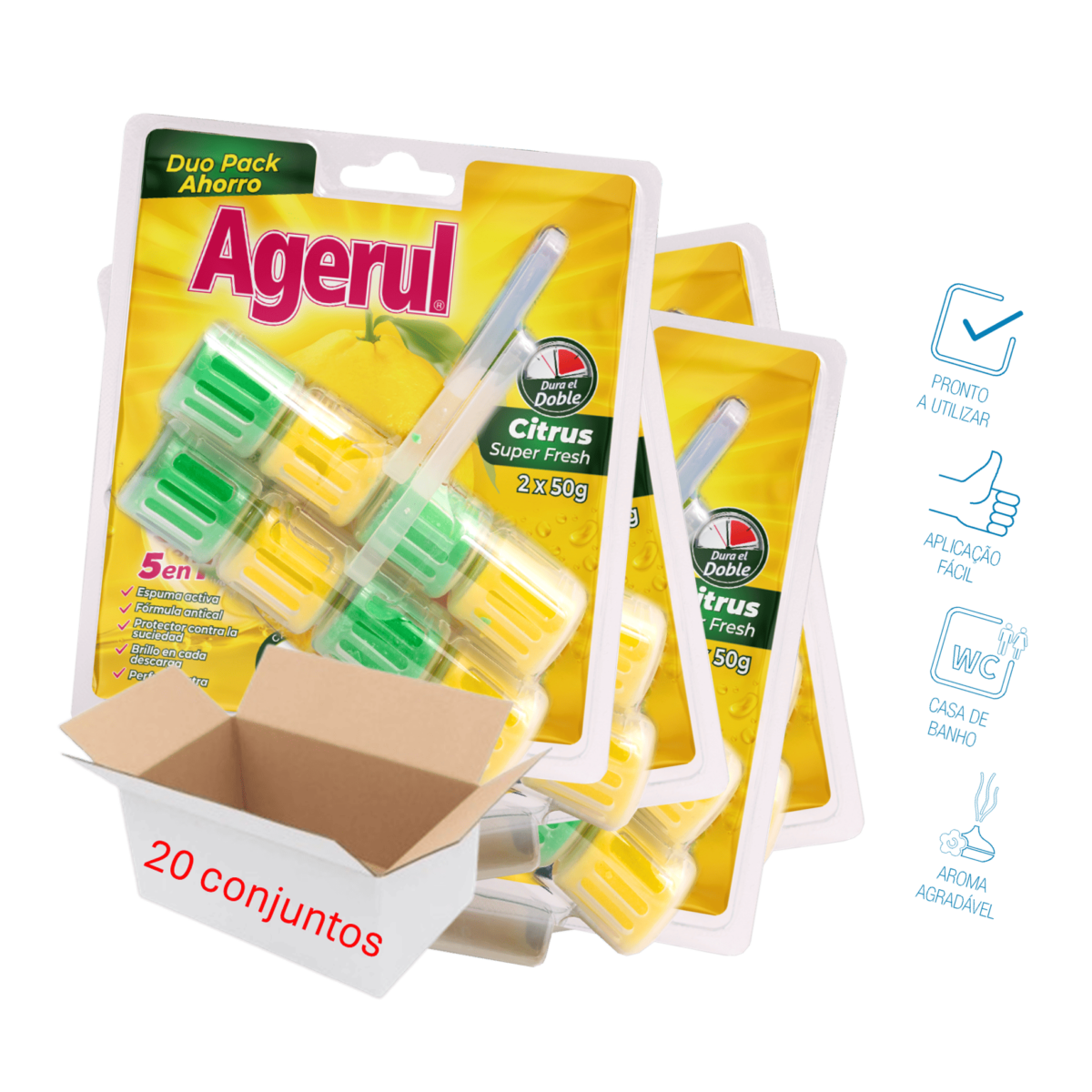 Bloco Sanitário Brisa Limão – Agerul (2 blocos x 50g x 20un)