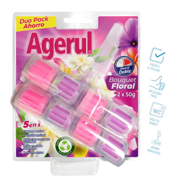 Bloco Sanitário Bouquet Floral – Agerul (2 blocos x 50g)