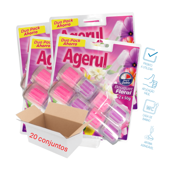 Bloco Sanitário Bouquet Floral – Agerul (2 blocos x 50g x 20un)