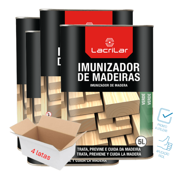 Imunizador de Madeiras Verde – Lacrilar (4 Latas de 5L)