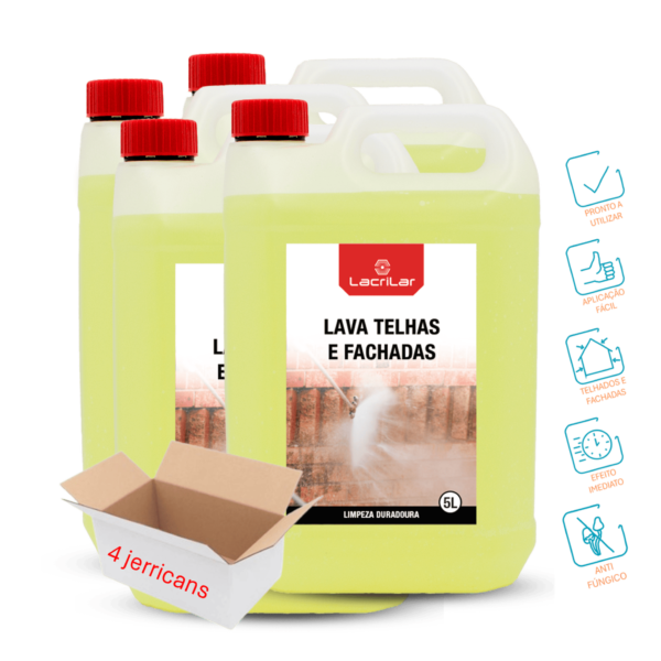 Lava Telhas e Fachadas - Lacrilar (4 Jerricans de 5L)