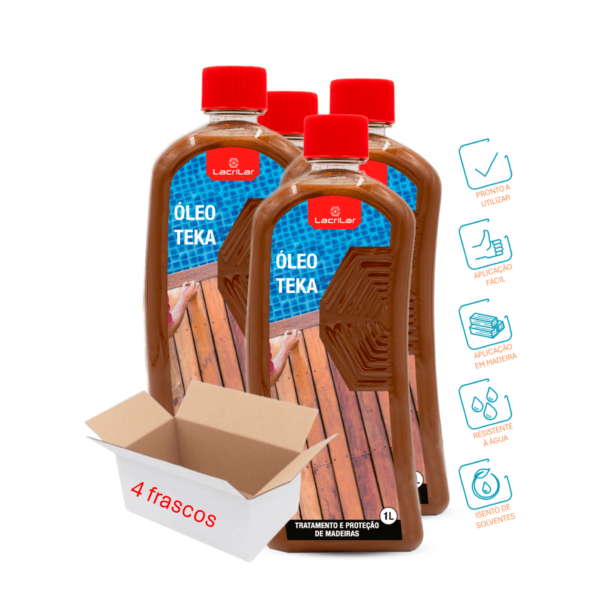 Óleo Teka - Lacrilar (4 Frascos de 1L)