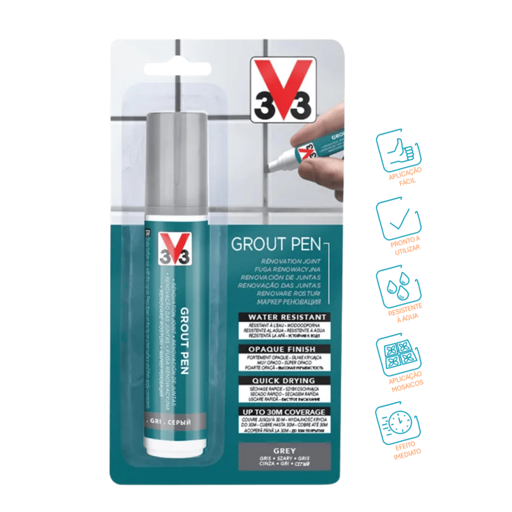 Lápis de retoque de juntas branco - V33 (15ml)