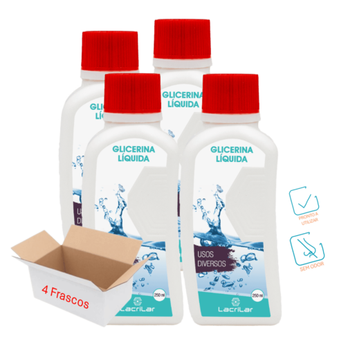 Glicerina Líquida – Lacrilar (4 x Frasco 250ml)